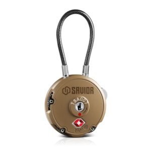 Savior Equipment Cable Lock 3-Digit Combination RAL 8000 Tan